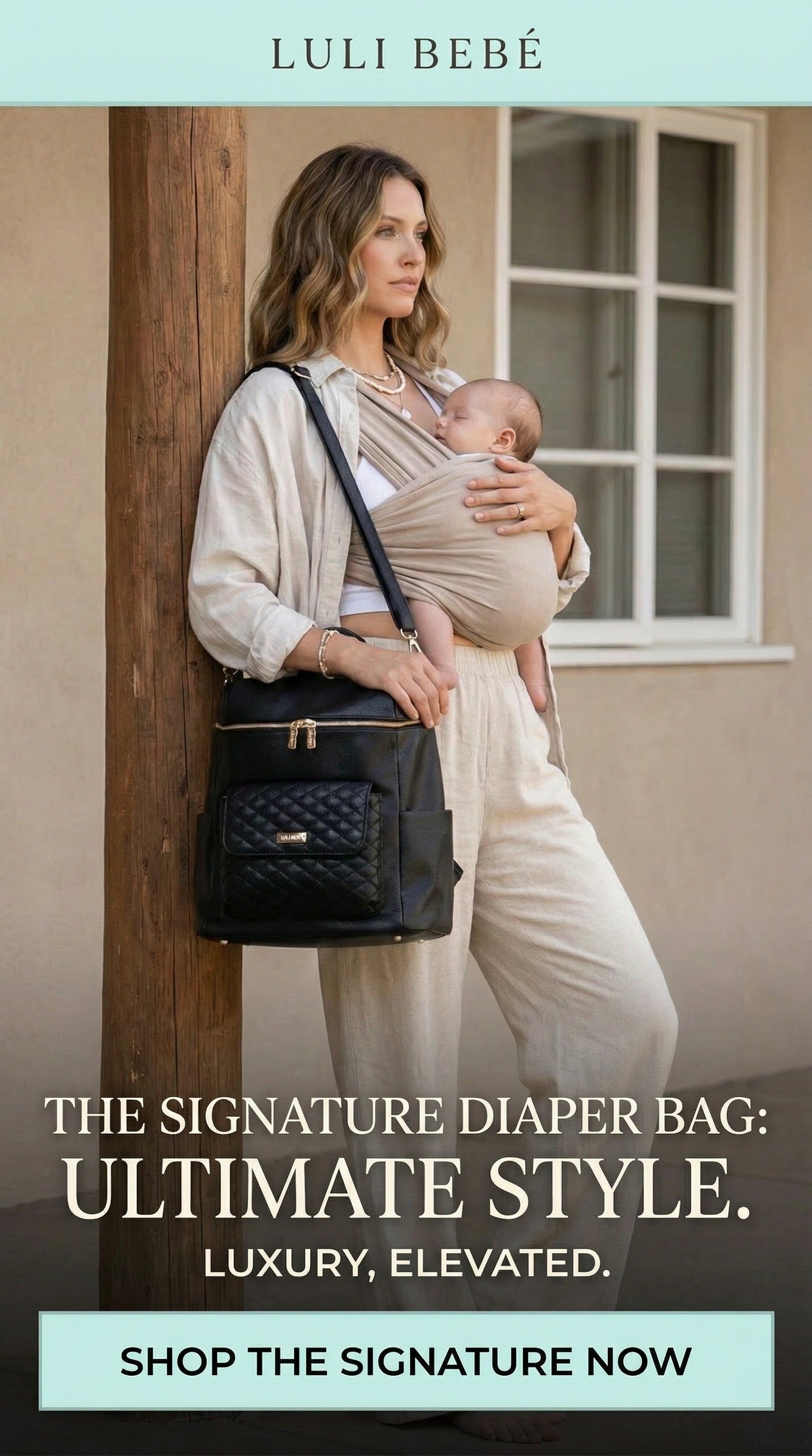 Diaper bag backpack for stylish mom