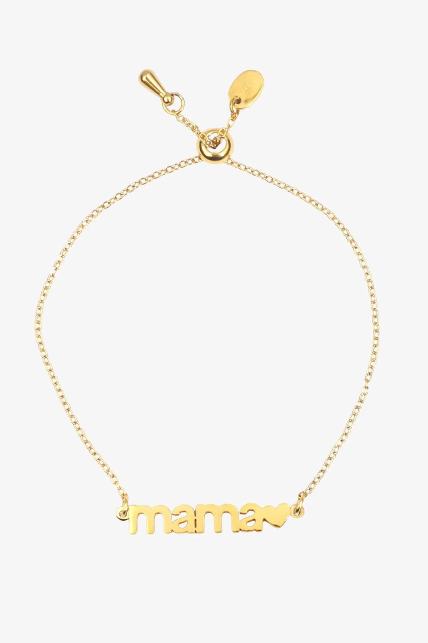 “Mama” Bracelet – 18k Gold Plated Stainless Steel - Free Gift - Luli Bebe