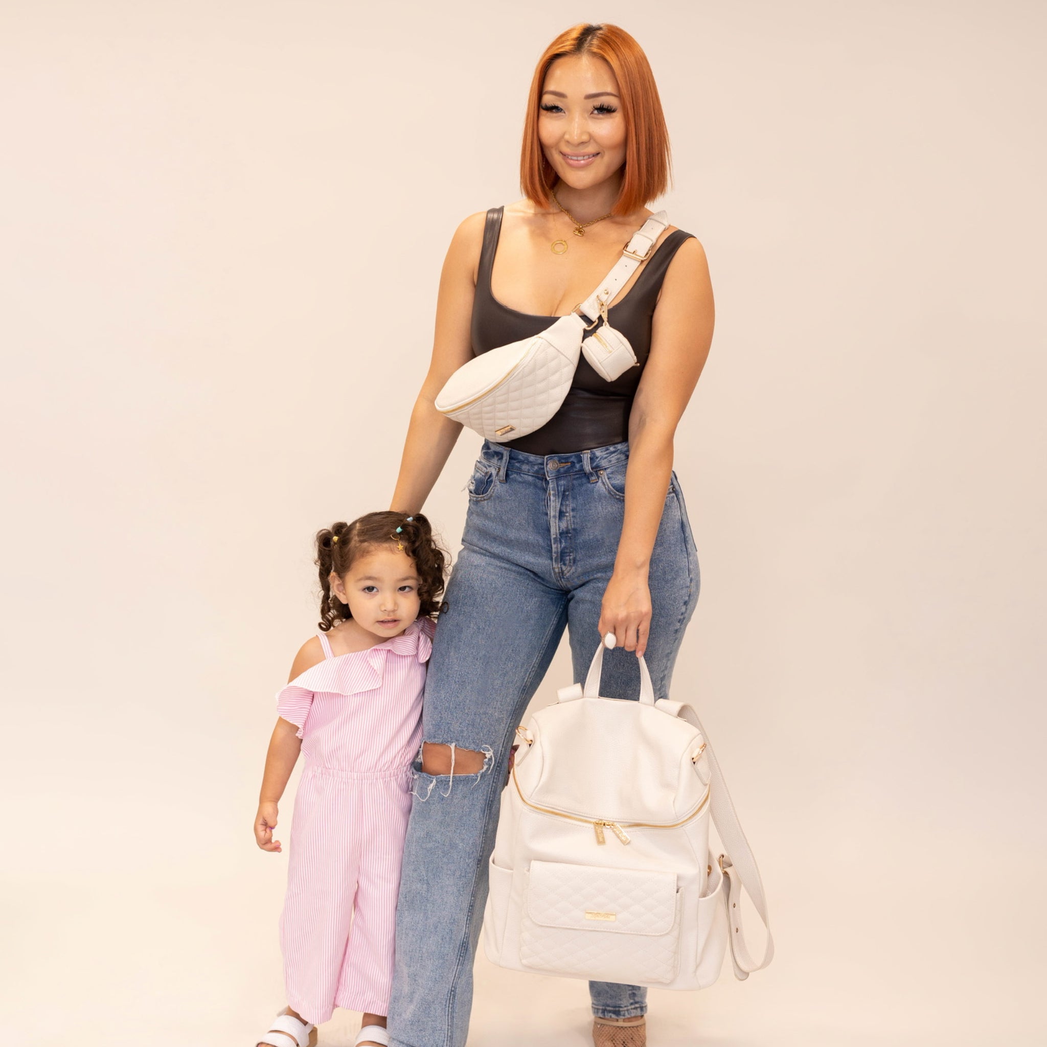 Monaco Sling Bag | Pearl White - Luli Bebé