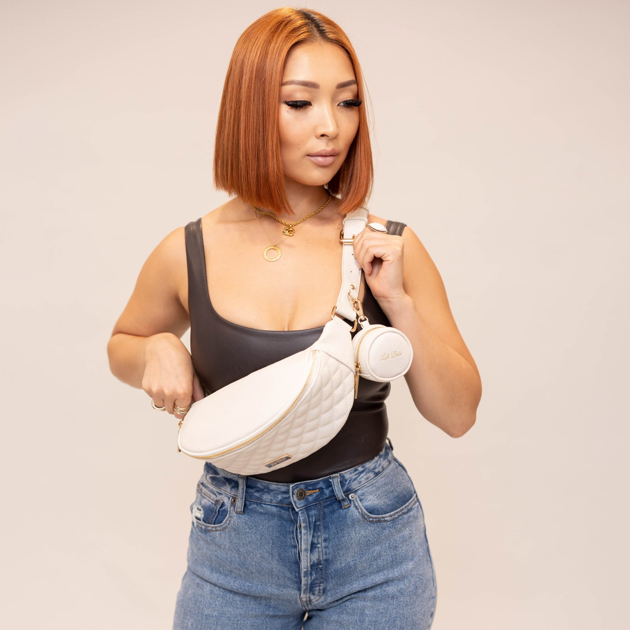 Monaco Sling Bag | Pearl White - Luli Bebé