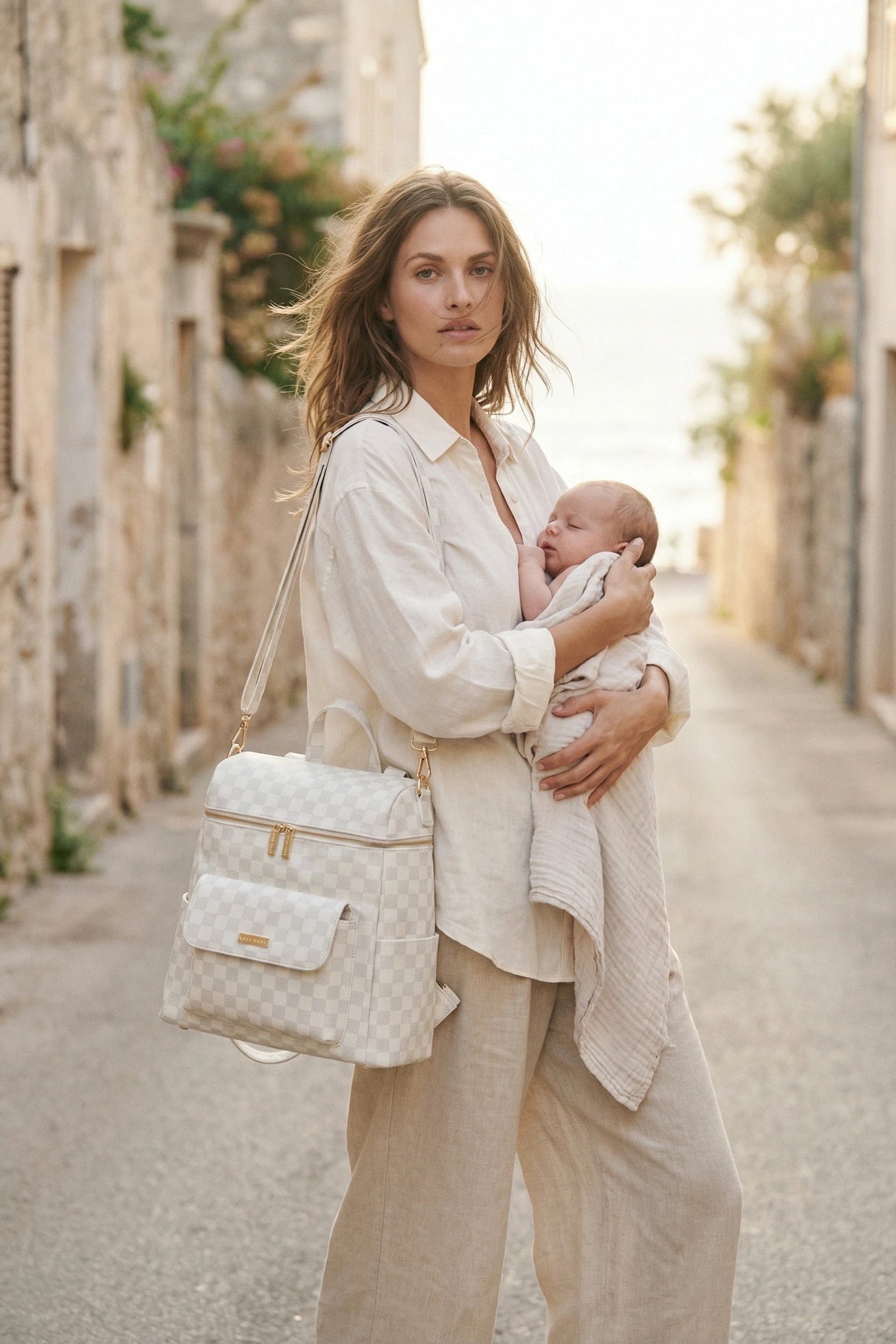 Montecito Diaper Bag Checkered - Luli Bebe