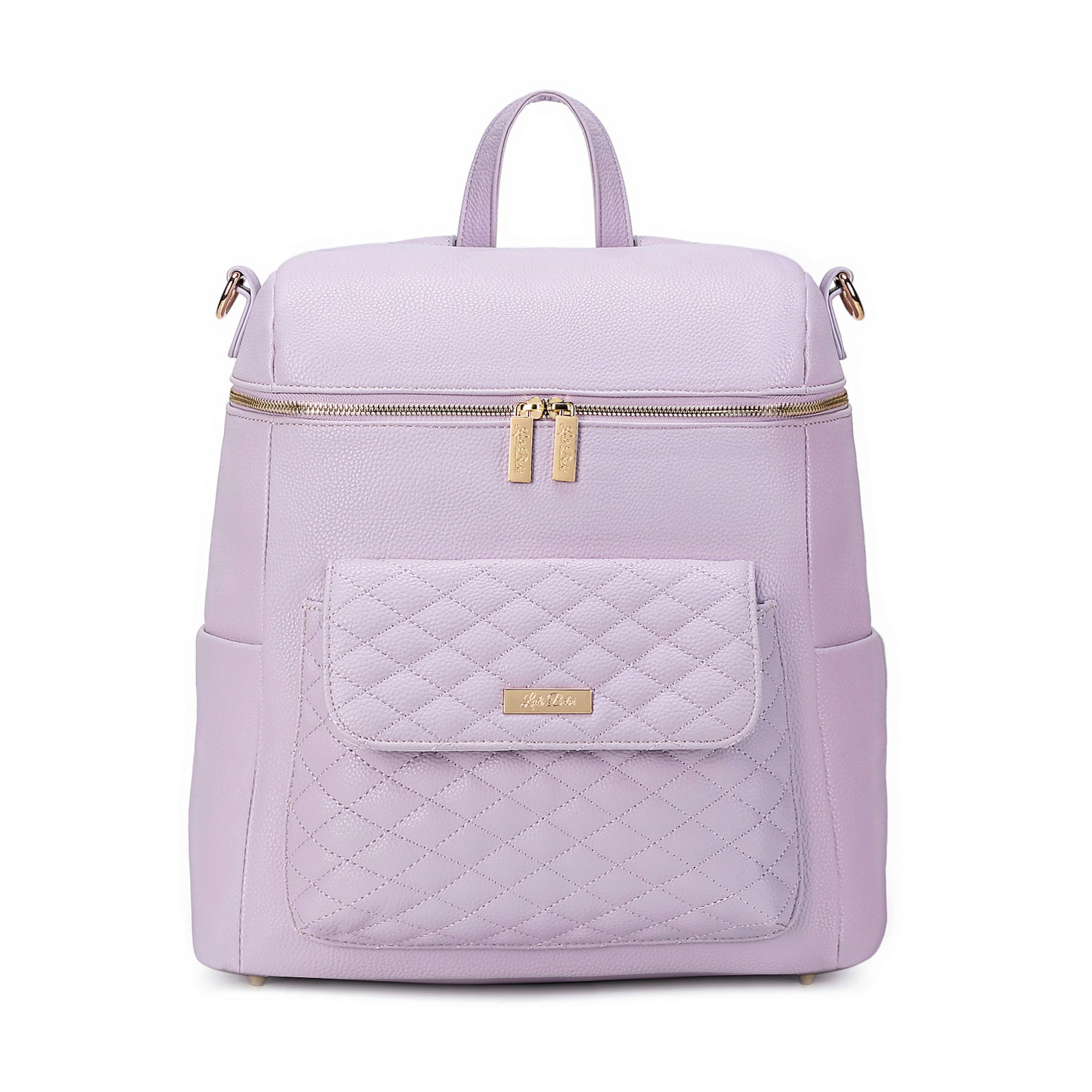 Designer Diaper Bag lavender by Luli Bebe front view