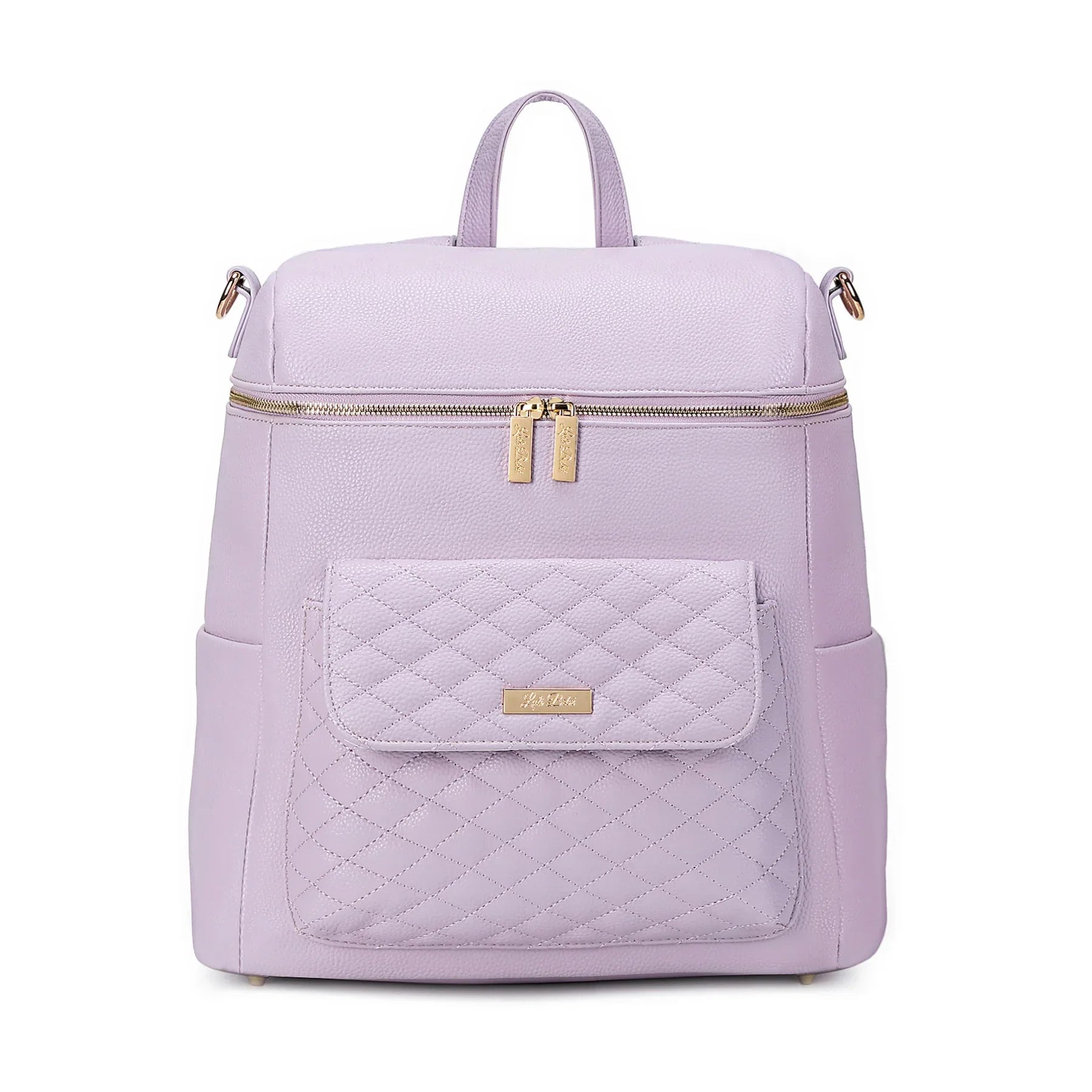 Designer Diaper Bag lavender by Luli Bebe front view