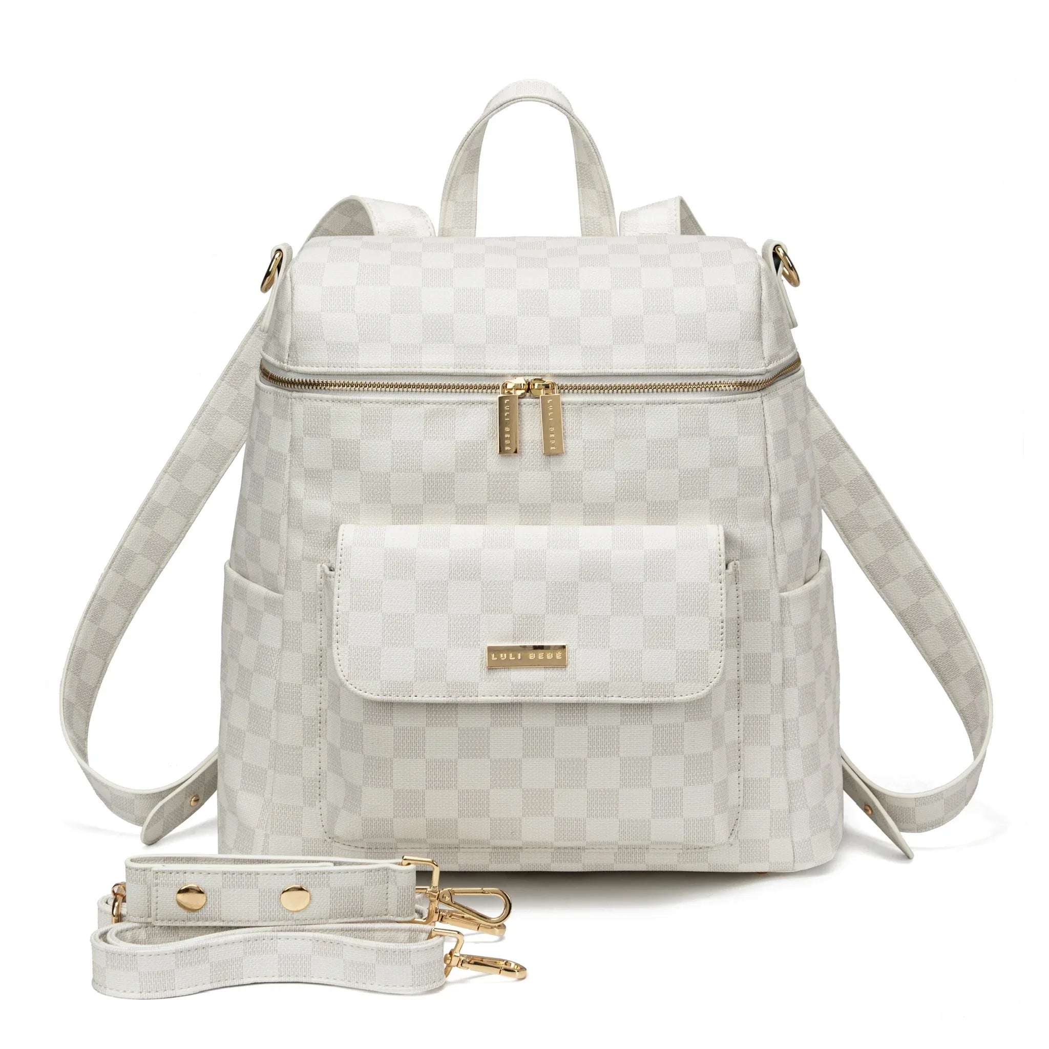 designer diaper bag checkered