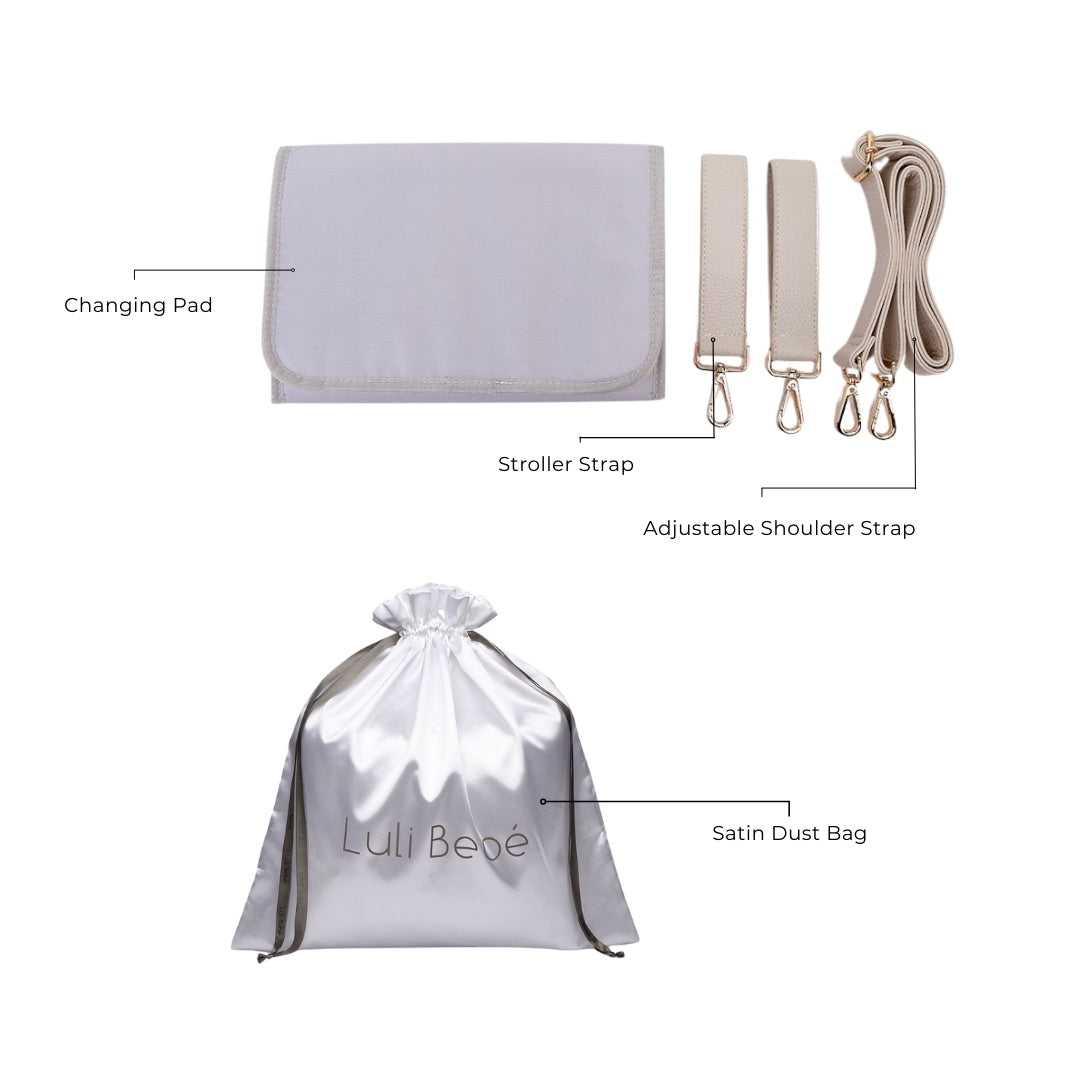 Luli bebe diaper bag nude rose