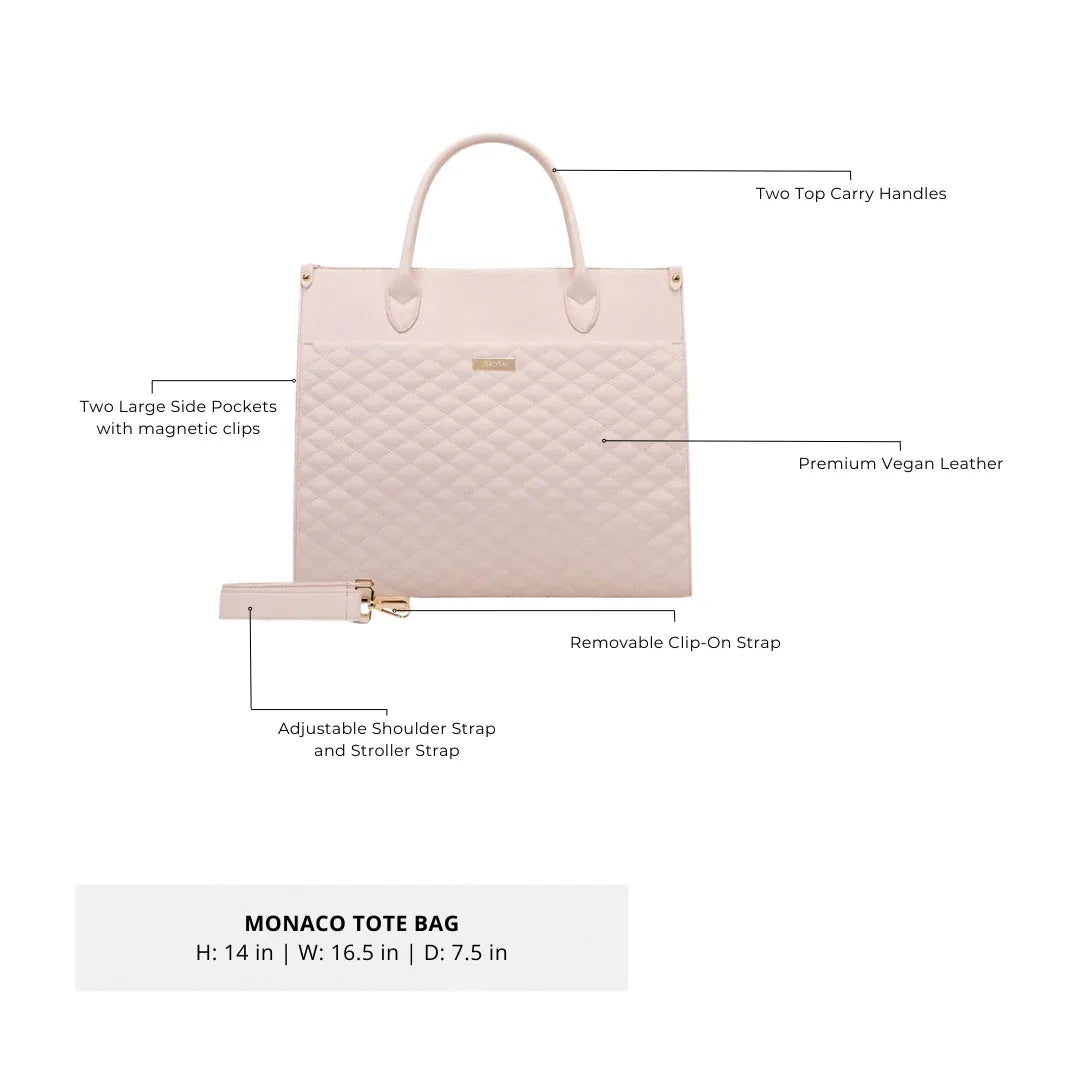 Luli bebe tote bag pastel pink