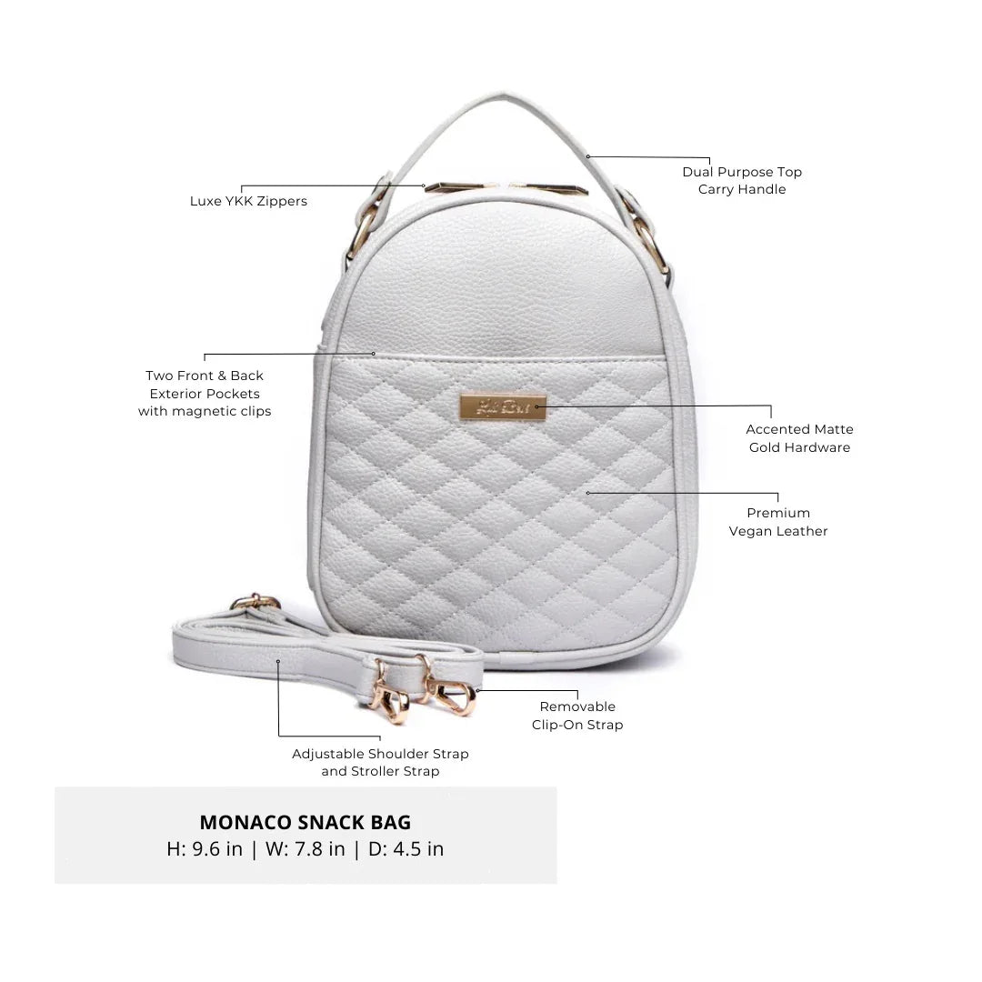 Luli bebe snack bag stone grey