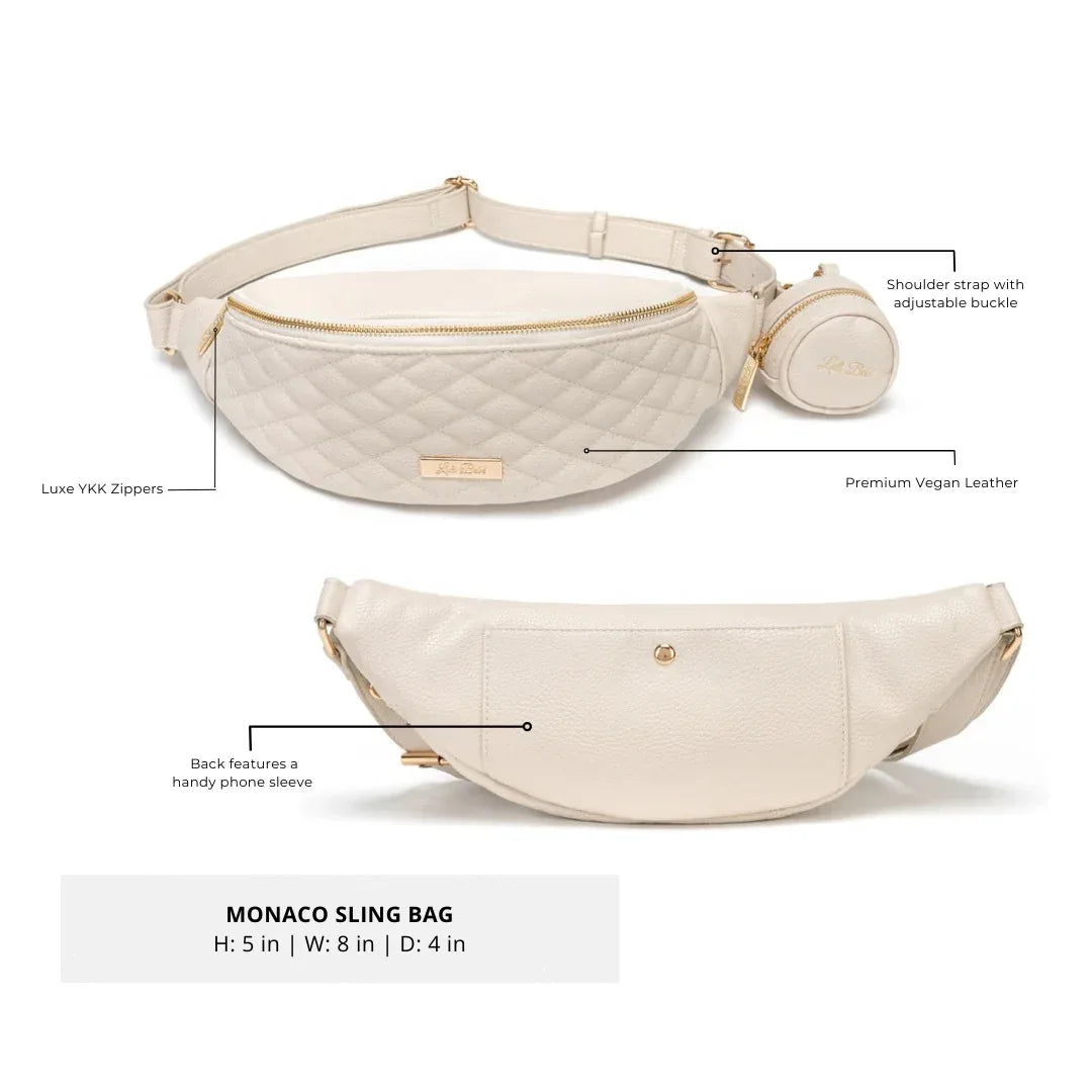 Luli bebe sling bag pearl white