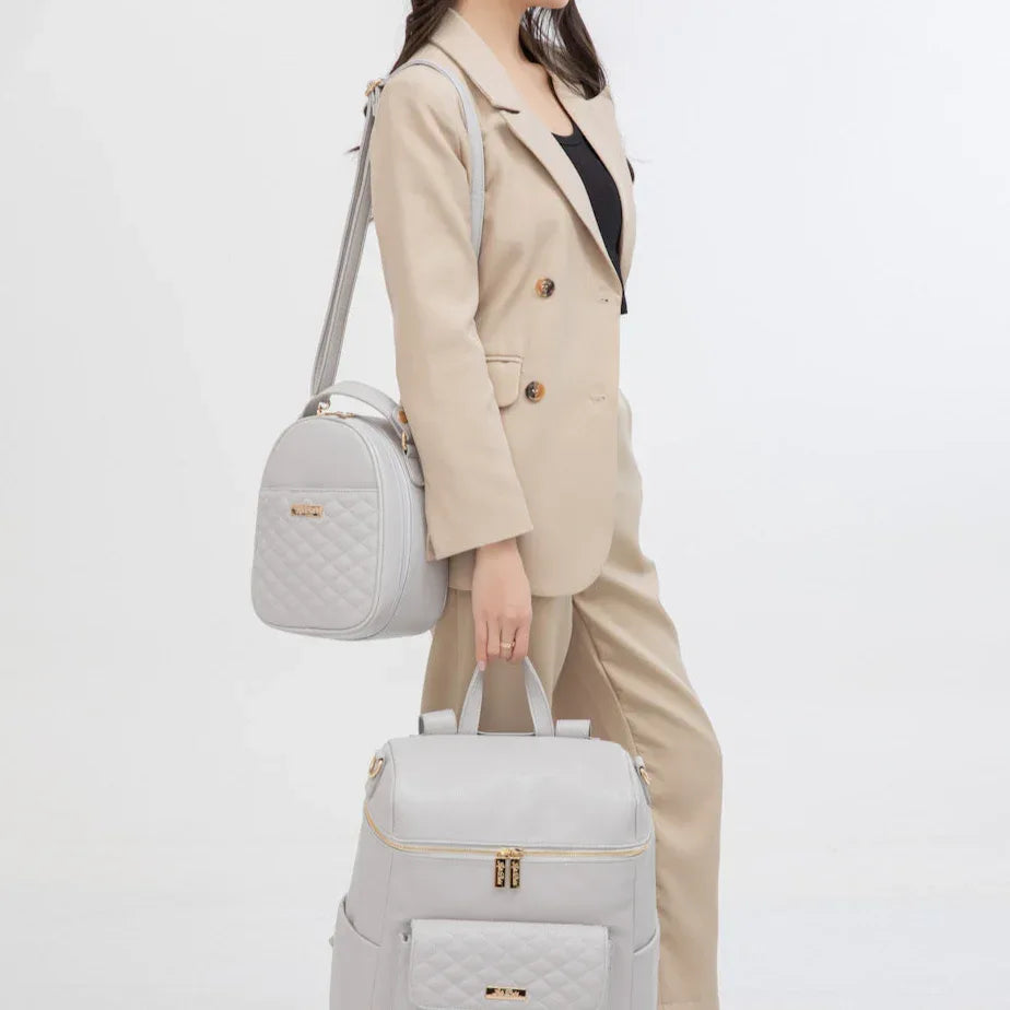 luli bebe snack bag grey lunch bag