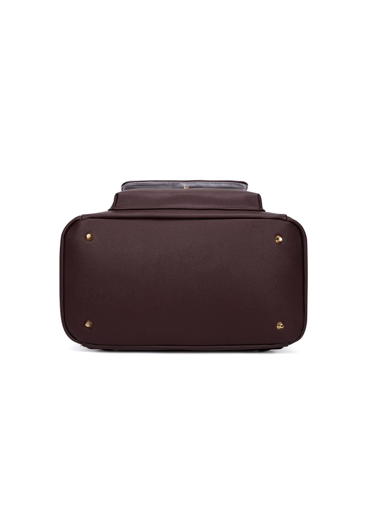 Luxury burgundy diaper bag backpack for moms in vegan leather – Montecito Merlot by Luli Bebé