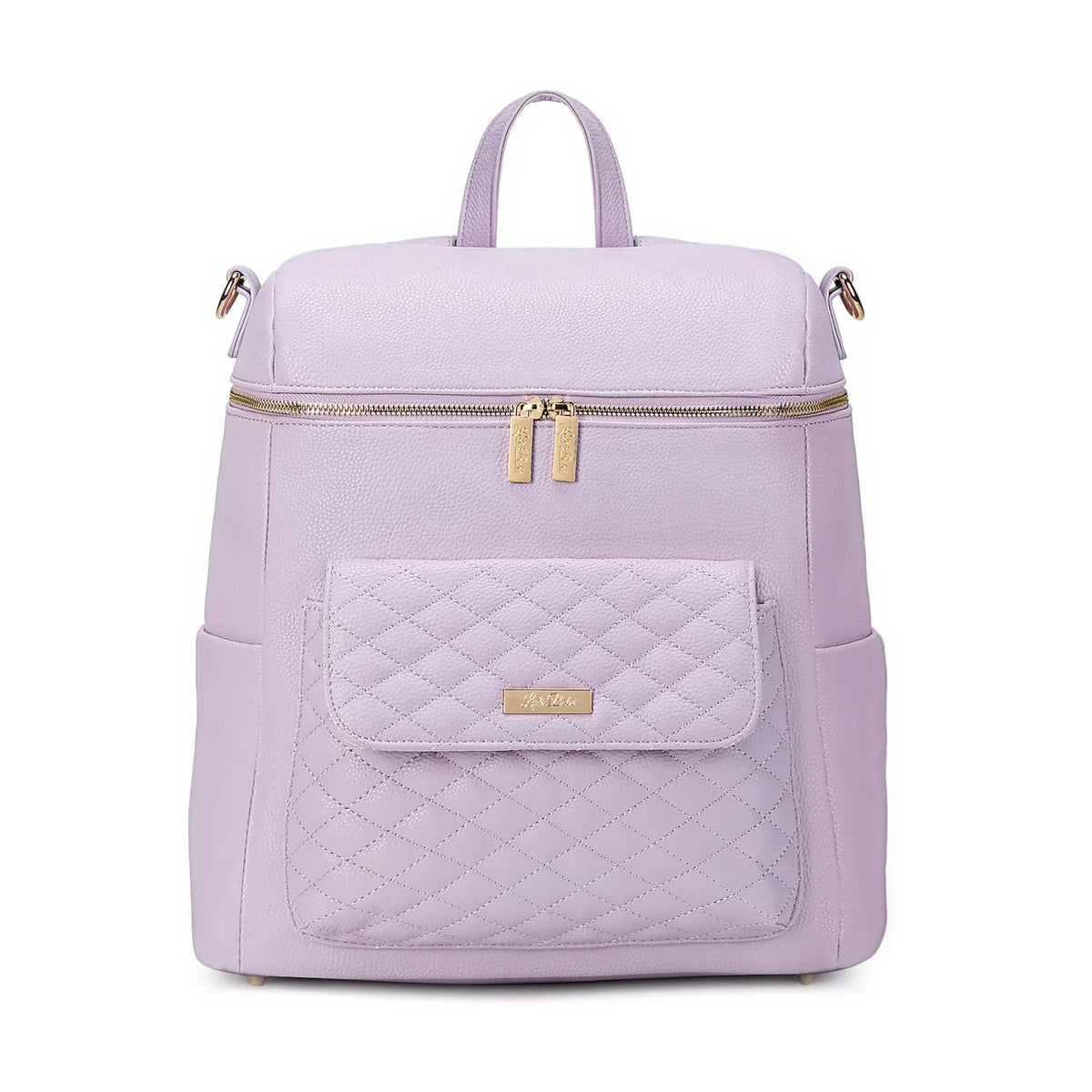 Quilted Purple diaper bag Luxury Diaper Bag Backpack | Lavender – Elegant & Practical main image 4