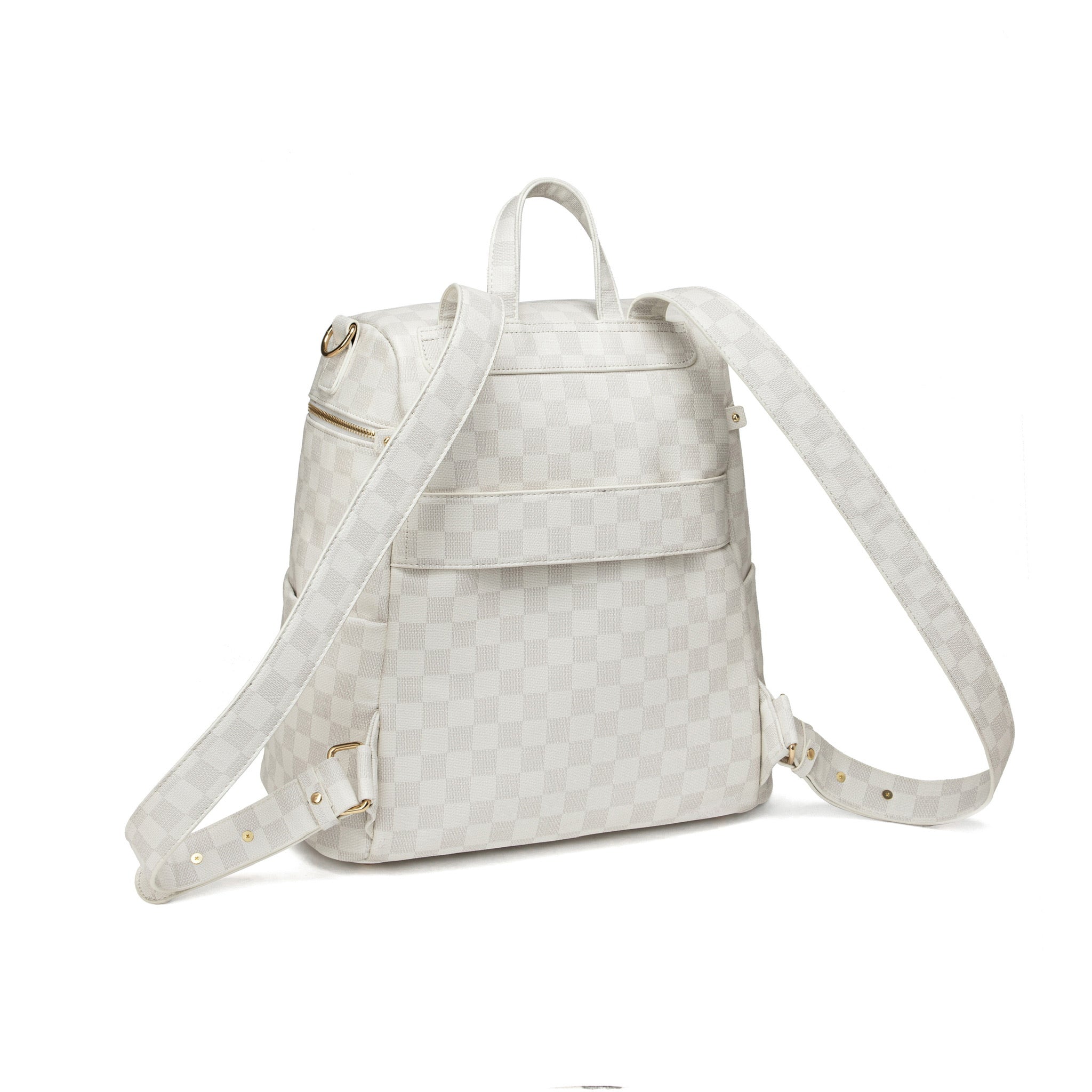 luxury diaper bag checkered pattern