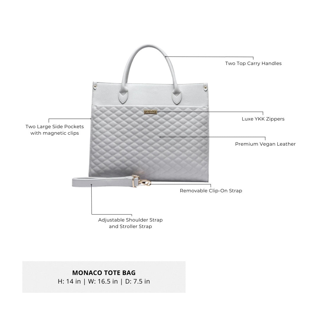 Luli bebe tote bag pearl white