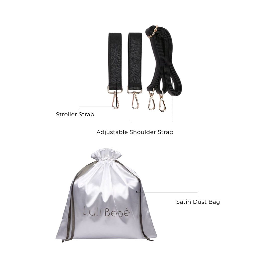 Luli bebe diaper bag black