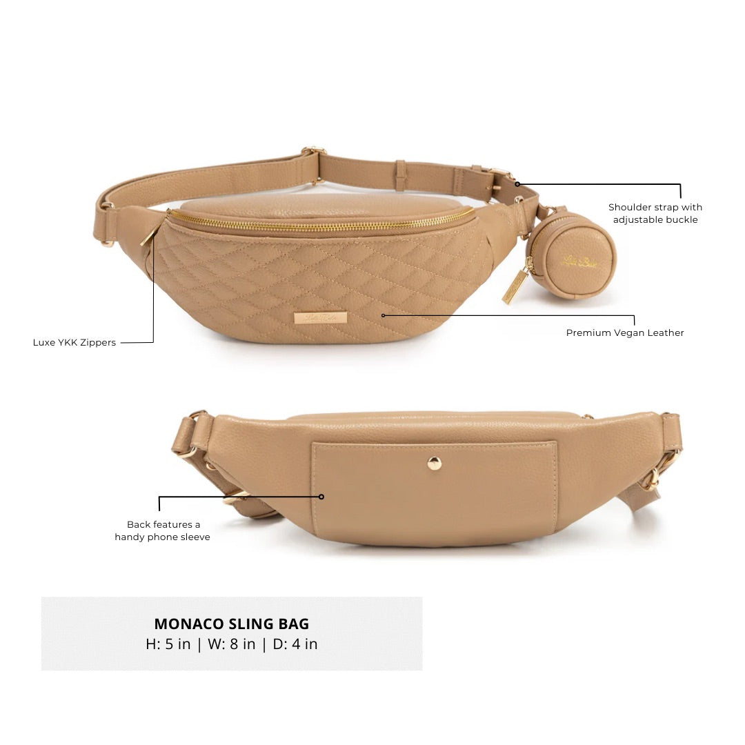 Luli bebe sling bag latte brown