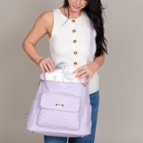 luli bebe diaper bag lavander