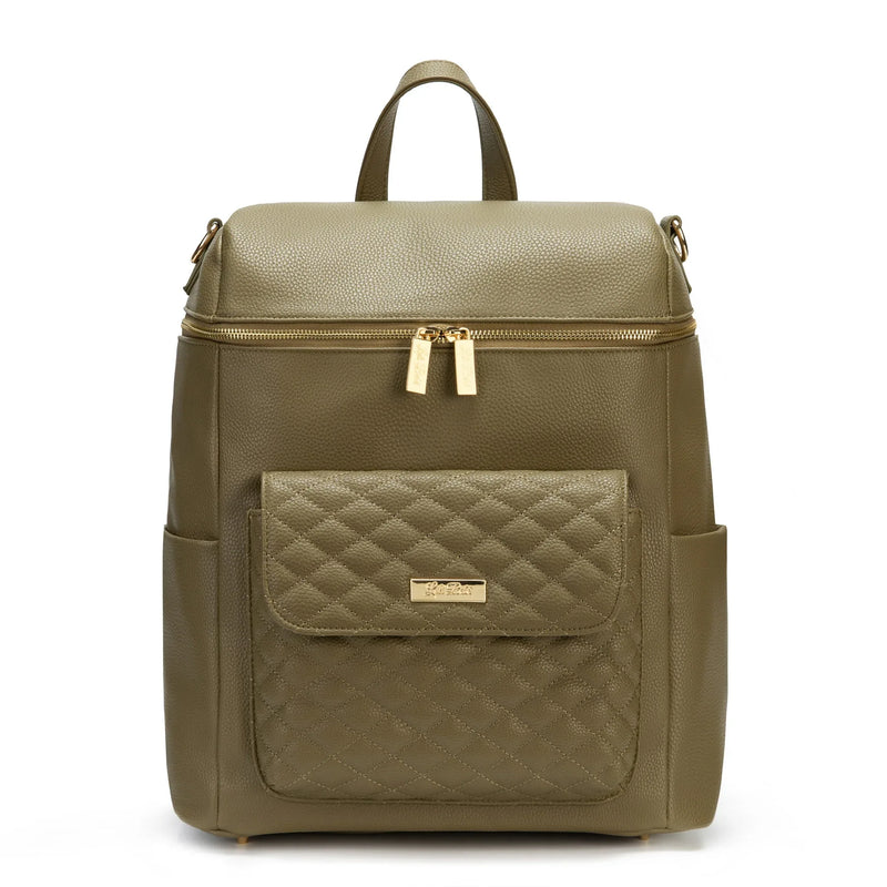 Designer Diaper Bag | Olive Green – Modern & Functional display picture 1