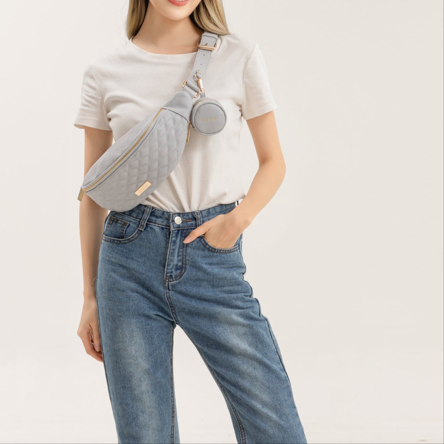 Monaco Sling Bag | Stone Grey - Luli Bebé