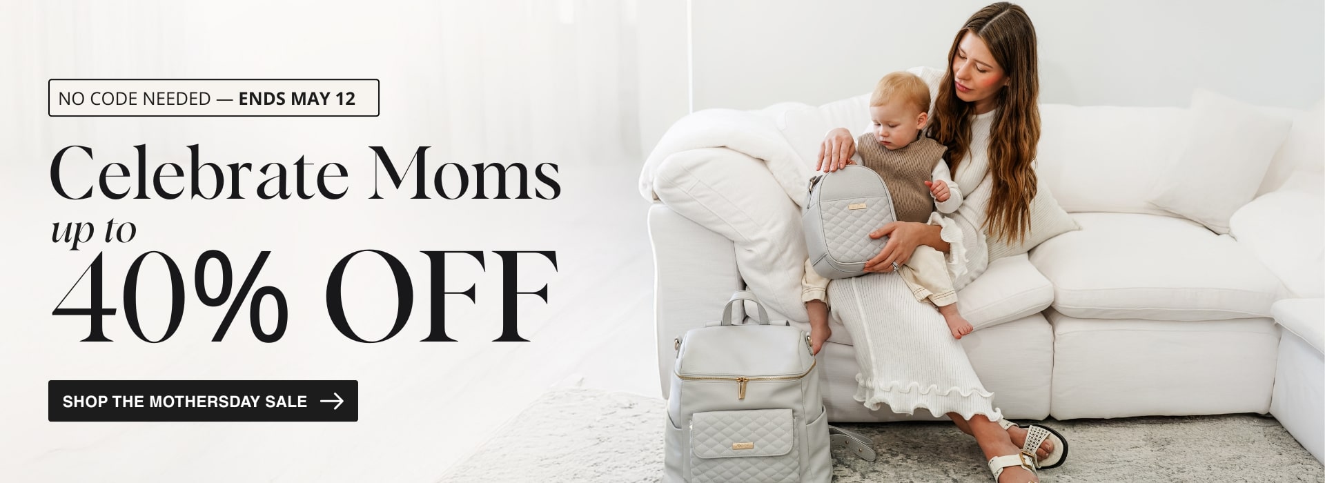 Celebrate moms with up to 40% off Luli Bebé luxury diaper bags – vegan leather and elegant design for Mother’s Day