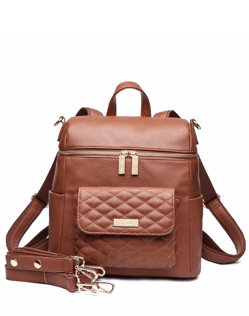 IMPERFECT Petit Monaco Diaper Bag | Caramel Brown - Luli Bebé