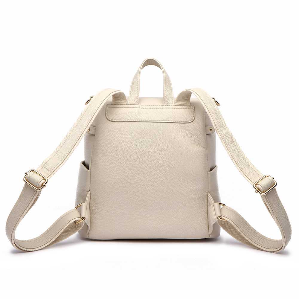 Back view of Petit diaper bag – comfortable adjustable backpack straps, mom-approved compact diaper backpack, includes changing pad