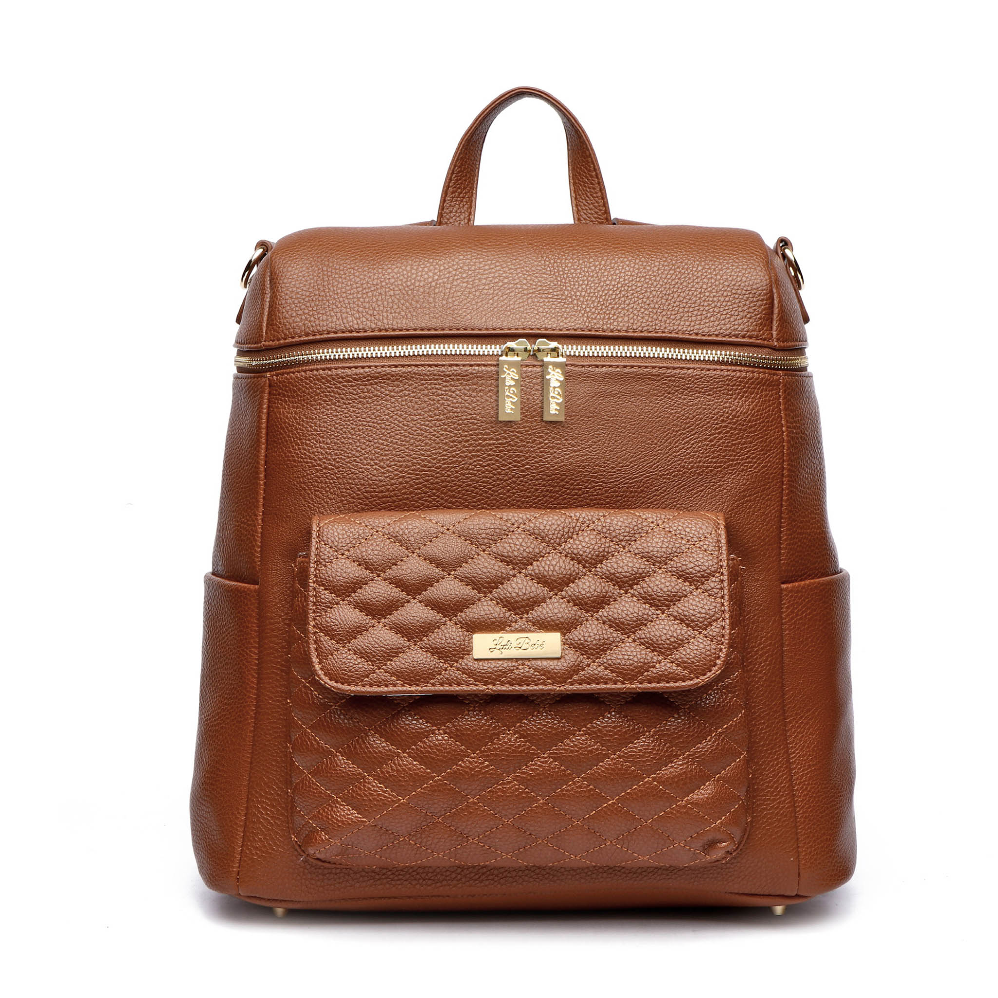 Monaco Diaper Bag | Caramel Brown - Luli Bebé