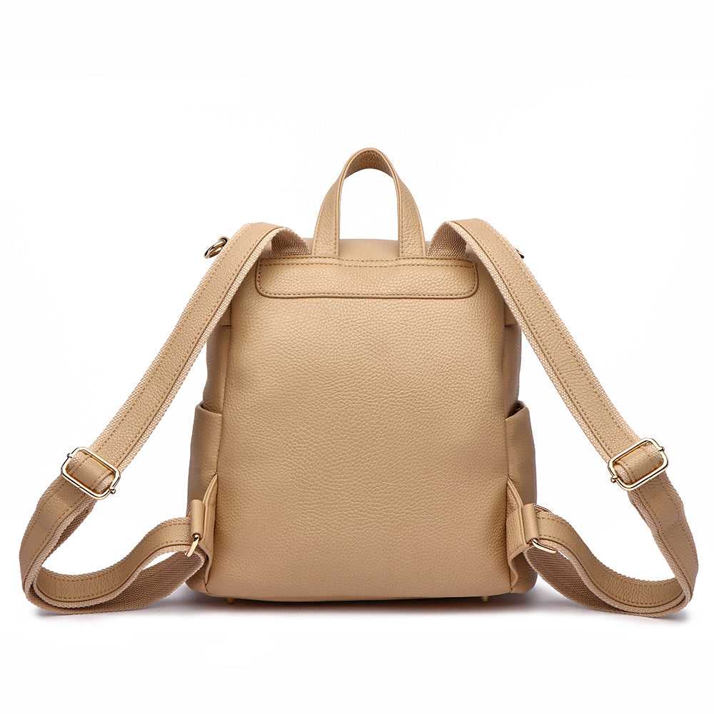 Latte brown nappy bag best for new mom, stylish backpack