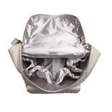 Monaco Diaper Bag Pearl White - Interior pockets