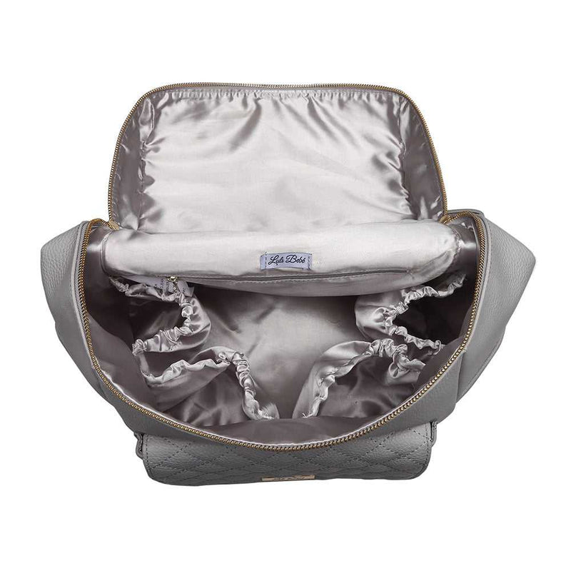 Monaco Diaper Bag Stone Grey - interior pockets
