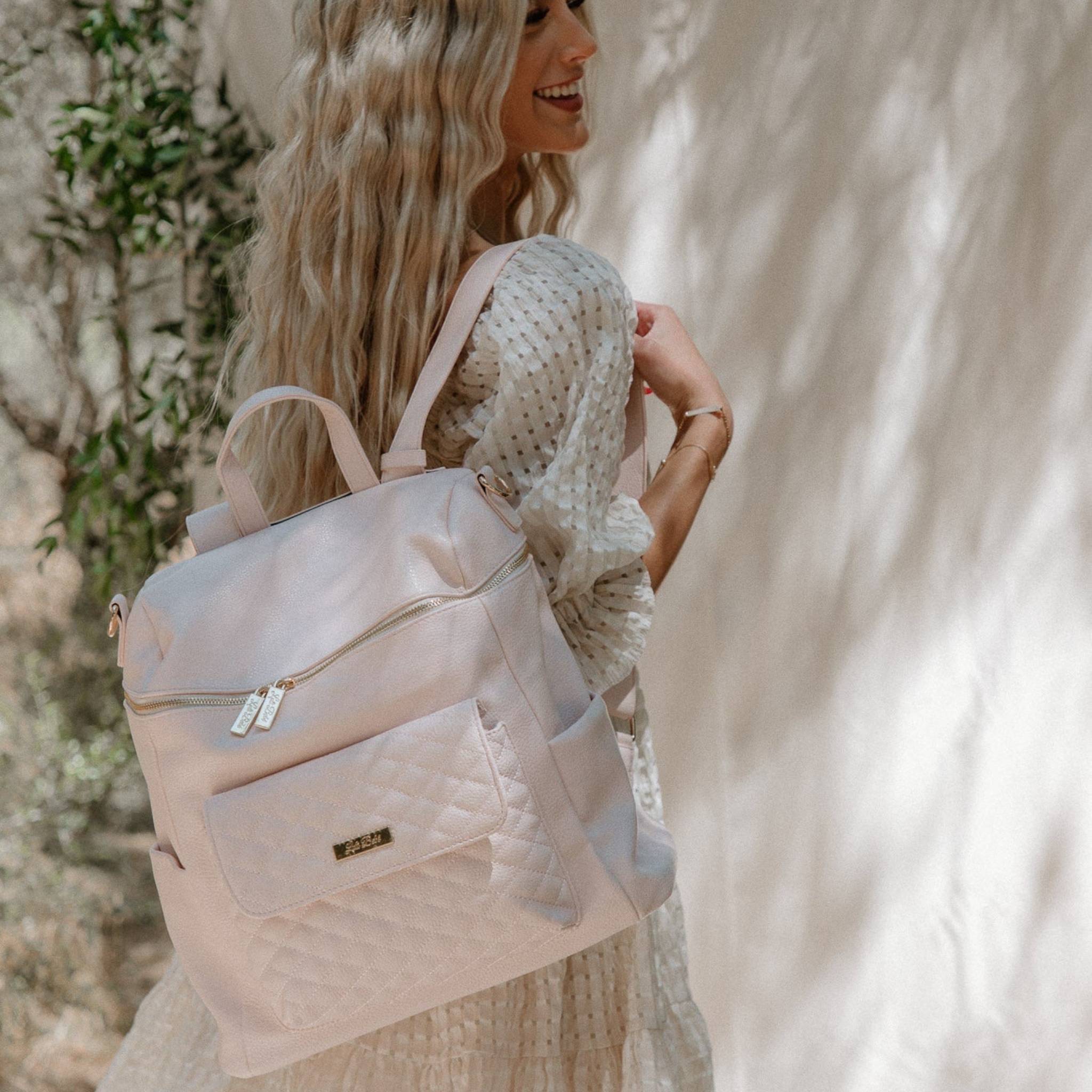 Monaco Diaper Bag | Pastel Pink - Luli Bebé