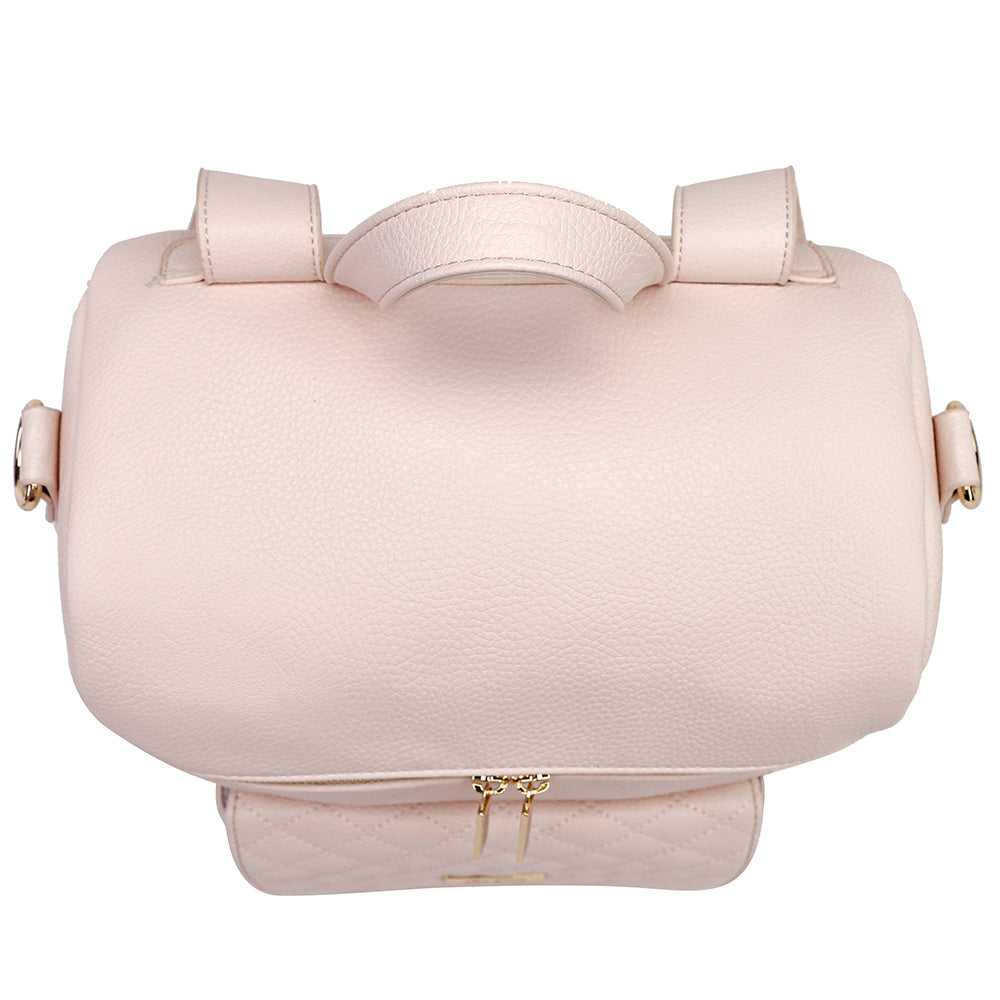 Monaco Diaper Bag Pastel Pink top view