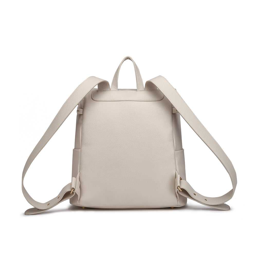 Monaco Diaper Bag Pearl White - back view