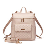 Monaco Diaper Bag Pastel Pink with clips