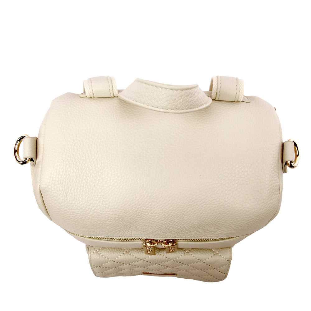 Top view of Petit mini-diaper bag – smooth zipper opening showing roomy interior for baby and toddler items.