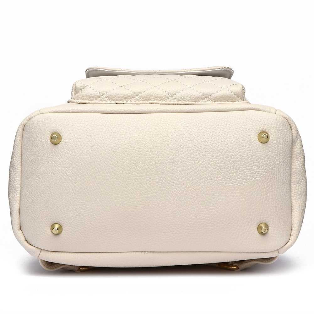 Bottom view of Petit Monaco diaper bag – durable structured base, stylish and functional design for busy moms