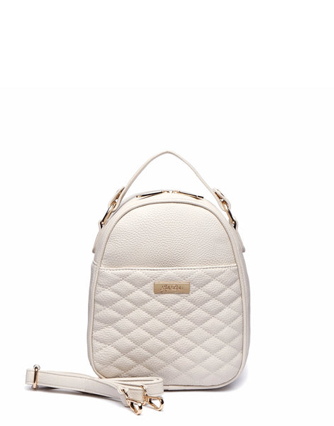 Pearl Quilted Small Backpack - Pink